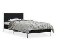 (black, 75 x 190 cm) vidaXL Bed Frame Home Bed Base Smoked Oak 140x190 cm Engineered Wood and Metal