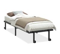 (black, 75 x 190 cm) vidaXL Bed Frame without Mattress Foldable White 90x190 cm Steel