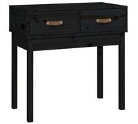 (Black, 76.5 x 40 x 75 cm) vidaXL Solid Wood Pine Console Table Side Sofa End Accent Table Multi Colours