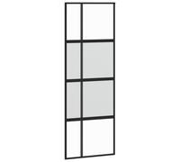 (black, 76 x 205 cm/half frosted) vidaXL Sliding Door Inner Glass Door Sliding Barn Door Aluminium and ESG Glass