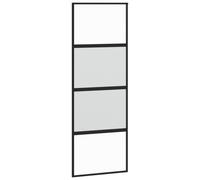(black, 76 x 205 cm/half frosted) vidaXL Sliding Door Inner Glass Door Sliding Barn Door Aluminium and ESG Glass