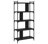 (black, 76 x 32 x 158 cm) vidaXL Bookcase Office 6-Tier Book Shelf Rack Storage Cabinet Engineered Wood