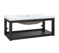 (black, 79 x 38 x 31 cm) vidaXL Bathroom Washbasin Frame & Built-in Basin Iron Black/White Multi Sizes