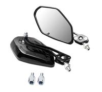 (Black) 8/10mm Universal Motorcycle Motorbike Scooter Rear View Side Back Mirrors