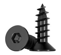 Black 8.8 Carbon Steel Hexagon Flat Countersunk Head Tapping Screw Hex Socket Self Tapping Screws M3 M4 M5 M6(12mm,M3 (50Pcs))