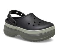 (Black, 8 (Adults')) Crocs Classic Stacked Thermoplastic Black Clogs