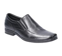 (Black, 8 (Adults')) Hush Puppies Billy Leather Men's Black Slip-On Shoes