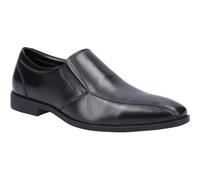 (Black, 8 (Adults')) Hush Puppies Ellis Leather Men's Black Slip-On Shoes