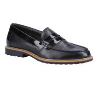 (Black, 8 (Adults')) Hush Puppies Verity Slip On Leather Women's Black Loafers