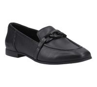 Toms Lynette Womens Leather Loafers | Slip On Shoes | Black | UK Size 8
