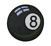 Black 8 Billiard Ball Iron-On Patch | Retro Embroidery Patch, Vintage ironable Patch, Iron on Patches, Billiard Ball Badges Finally Home