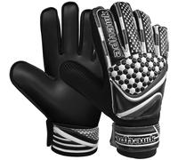 (Black, 8 - For M-L Adults) Goalkeeper Gloves for Kids & Adult, Training Glove
