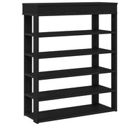 (black, 80 cm) vidaXL Shoe Rack Shoe Cabinet Holder Hall Shoe Storage Shelf Engineered Wood