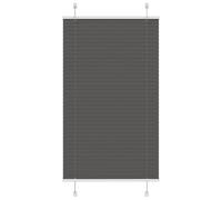 vidaXL Pleated Blind Black 80x150 cm Fabric Width 79.4 cm Polyester, Black