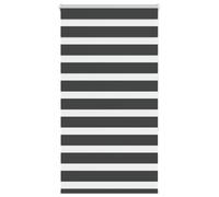 vidaXL Zebra Blind Black 80x150 cm Fabric Width 75.9 cm Polyester, Black