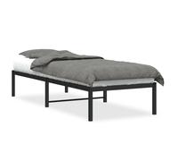 Metal Bed Frame Black Steel 80x200 cm Single Slatted Platform Bed 26cm with Legs [EEK: A]