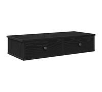 (black, 80 x 31 x 17 cm) vidaXL Wall Shelf with Drawers White 60x25x15 cm Engineered Wood
