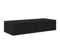 (black, 80 x 33 x 17 cm) vidaXL Wall Shelf with Drawers Floating Storage Display Shelf Engineered Wood
