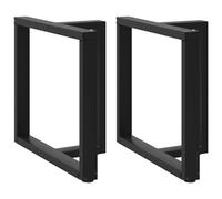 (black, 80 x 35 x (72-73) cm) vidaXL Dining Table Legs T-ShapedÂ Desk Legs Metal Furniture Legs 2 pcs Steel