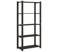 (black, 80 x 38 x 170 cm) vidaXL Storage Rack Storage Units Shelf Industrial Shelving Solid Pinewood