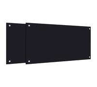 (black, 80 x 40 cm) vidaXL Kitchen Backsplash Wall Tile Panel Kitchen Back Wall Tempered Glass