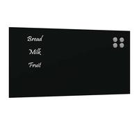 (black, 80 x 40 cm) vidaXL Wall-mounted Magnetic Board Black 100x60 cm Tempered Glass