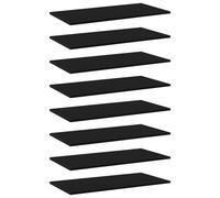 (black, 80 x 40 x 1.5 cm/ 8 pcs) vidaXL Bookshelf Board Extra Shelf Replacement Panel DIY Board Engineered Wood