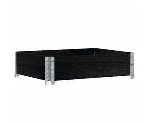 (black, 80 x 60 cm/ 1 pcs) vidaXL Pallet Collars Garden Raised Bed Vegetable Planter Box Solid Wood Pine