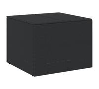 (black, 80 x 75 x 59 cm) vidaXL Garden Storage Box Bench Container Chest Shed Blanket Box Poly Rattan