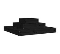 (black, 80 x 80 x 27 cm) vidaXL Solid Wood Pine Planter Raised Bed Multi Colours 110x110x27/80x80x27 cm