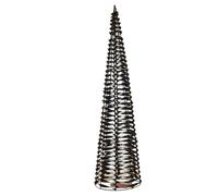 Urbn-Living Urbnliving 80Cm Height Black Christmas Tree Cone Pyramid Led Fairy Lights Tower Xmas Home Decoration