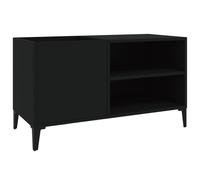 vidaXL Record Cabinet Black 84.5X38X48 Cm Engineered Wood, Black