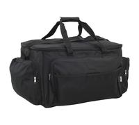 vidaXL Fishing Bag Waterproof Tackle Backpack - Black 600D Oxford Fabric, Many Pockets for Storage, Adjustable Straps, 84 x 35 x 35 cm