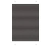 vidaXL Pleated Blind Black 85x100 cm Fabric Width 84.4 cm Polyester, Black