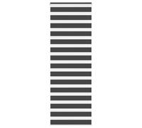 vidaXL Zebra Blind Black 85x200 cm Fabric Width 80.9 cm Polyester, zebra roller blind, dual roller blind, zebra blind for window, double roller blind