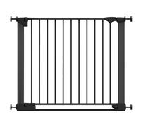 Safetots SafeStep Gate, Black, 89cm - 96cm, Extra Low Walkthough, 74cm Extra Wide Doorway, One Piece Extra Wide Gate for Stairs, Hallways and Doors, Baby and Toddler, Easy Installation