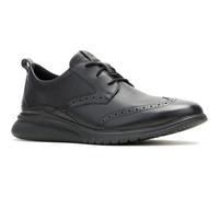 (Black, 9 (Adults')) Hush Puppies Advance Leather Men's Black/Black Lace-Up Shoes