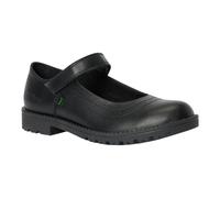 (Black, 9 (Children's)) Kickers Girls School Shoes Infants Lachly Mary Jane Leather Touch Fastening UK S
