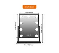 (Black 9 lights) Makeup mirror with light, Hollywood makeup mirror, with 3 color modes and 9 adjustable LED bulbs, magnifying 360 rotation touch control