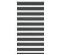 vidaXL Zebra Blind Black 90x150 cm Fabric Width 85.9 cm Polyester, Black