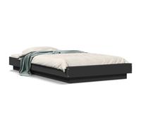 Bed Frame Home Base Bedstead Black 90x190 cm Single Engineered Wood vidaXL