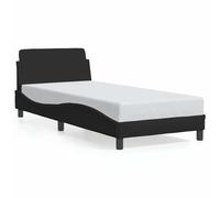 (black, 90 x 190 cm) vidaXL Bed Frame with Headboard Bedroom Bed Base Mattress Foundation Fabric