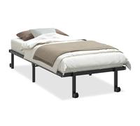 (black, 90 x 190 cm) vidaXL Bed Frame without Mattress Foldable White 90x190 cm Steel