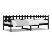 (black, 90 x 190 cm) vidaXL Day Bed Bedroom Sofa Bed Guest Bed Frame Daybed Couch Solid Wood Pine
