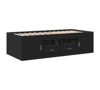 (black, 90 x 190 cm) vidaXL Daybed with Drawers Sofa Bed Daybed Couch Guest Bed Engineered Wood