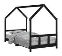 (black, 90 x 190 cm) vidaXL Kids Bed Frame Bedstead Mattress Foundation 70x140 cm Solid Wood Pine