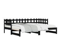 (black, 90 x 190 cm) vidaXL Pull-out Day Bed Sofa Bed Guest Bed Frame Daybed Couch Solid Wood Pine