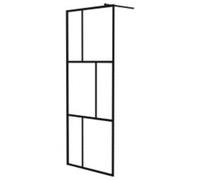 Walk-in Shower Wall Bath Enclosure with Shelf ESG Glass and Aluminium vidaXL