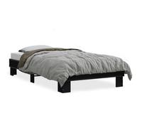 (black, 90 x 200 cm) vidaXL Bed Frame Engineered Wood and Metal