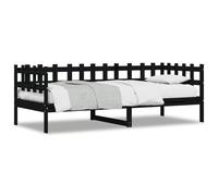 (black, 90 x 200 cm) vidaXL Day Bed Bedroom Sofa Bed Guest Bed Frame Daybed Couch Solid Wood Pine